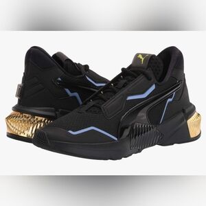 PUMA Womens Provoke XTUS 6.5 Sneakers Futuristic cyberpunk Gold Heel